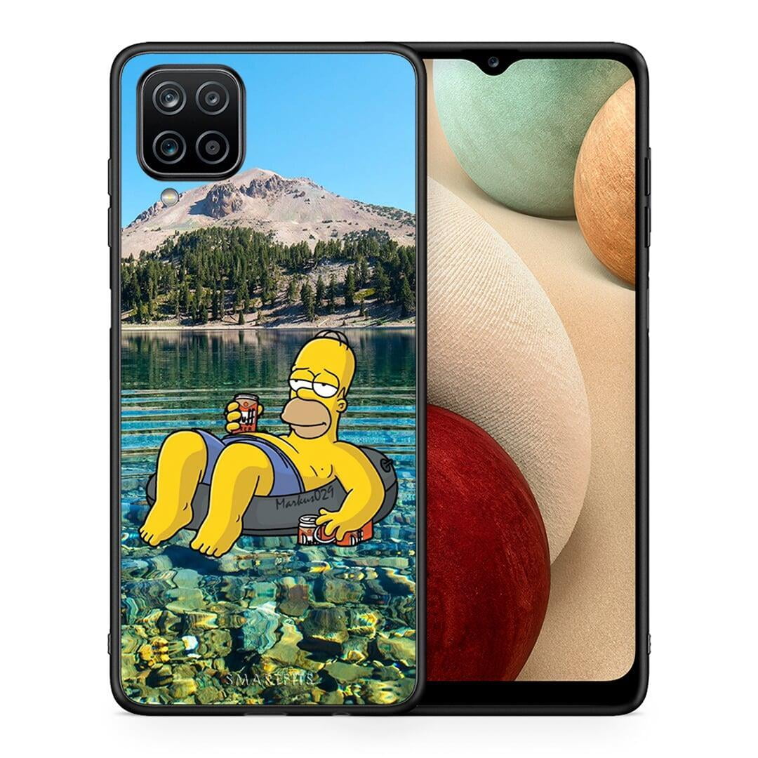 Θήκη Samsung A12 Summer Happiness από τη Smartfits με σχέδιο στο πίσω μέρος και μαύρο περίβλημα | Samsung A12 Summer Happiness case with colorful back and black bezels