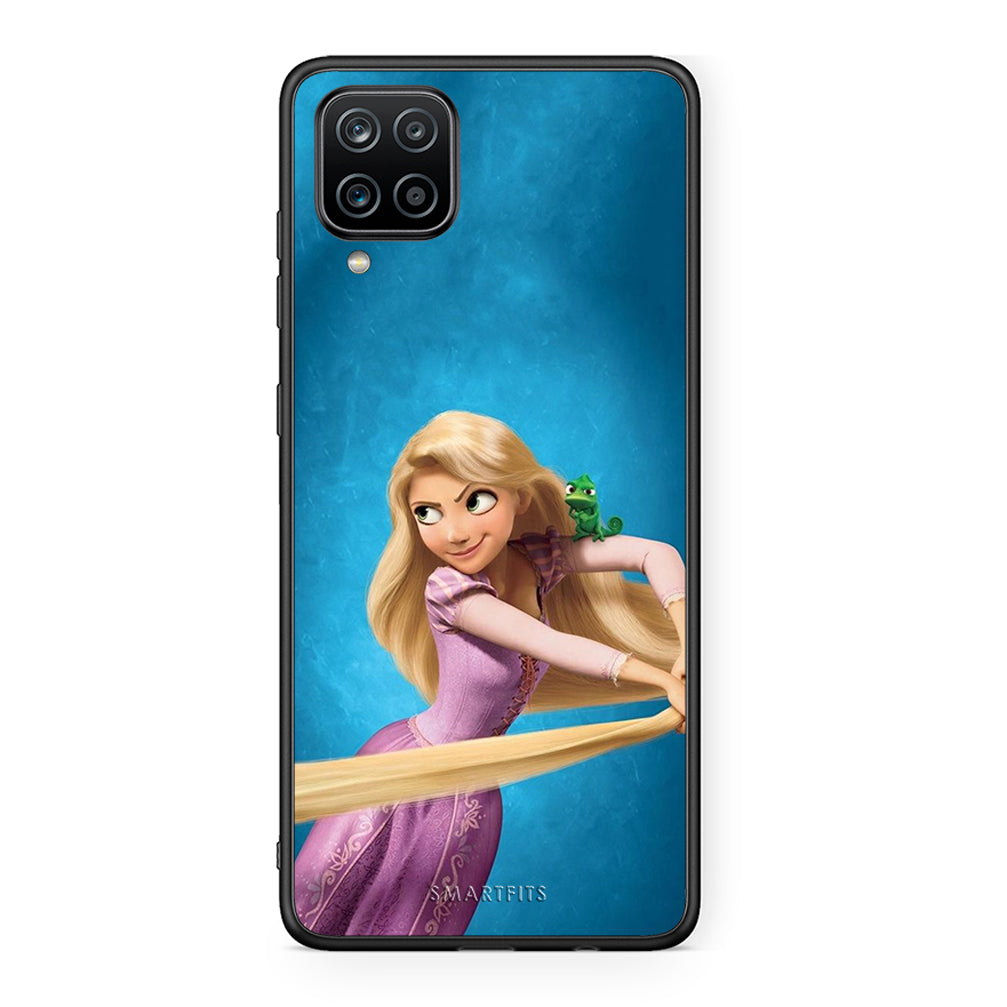 Samsung A12 Tangled 2 Θήκη Αγίου Βαλεντίνου από τη Smartfits με σχέδιο στο πίσω μέρος και μαύρο περίβλημα | Smartphone case with colorful back and black bezels by Smartfits