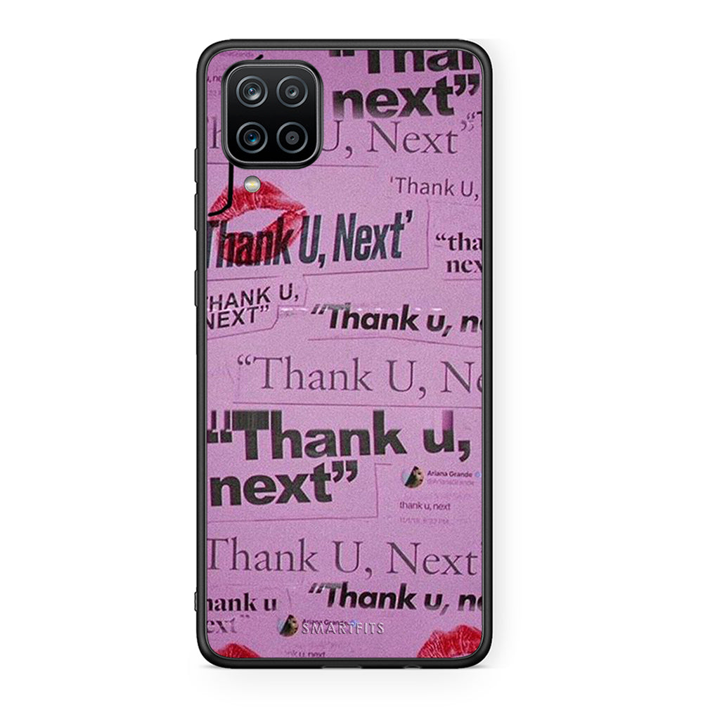 Samsung A12 Thank You Next Θήκη Αγίου Βαλεντίνου από τη Smartfits με σχέδιο στο πίσω μέρος και μαύρο περίβλημα | Smartphone case with colorful back and black bezels by Smartfits
