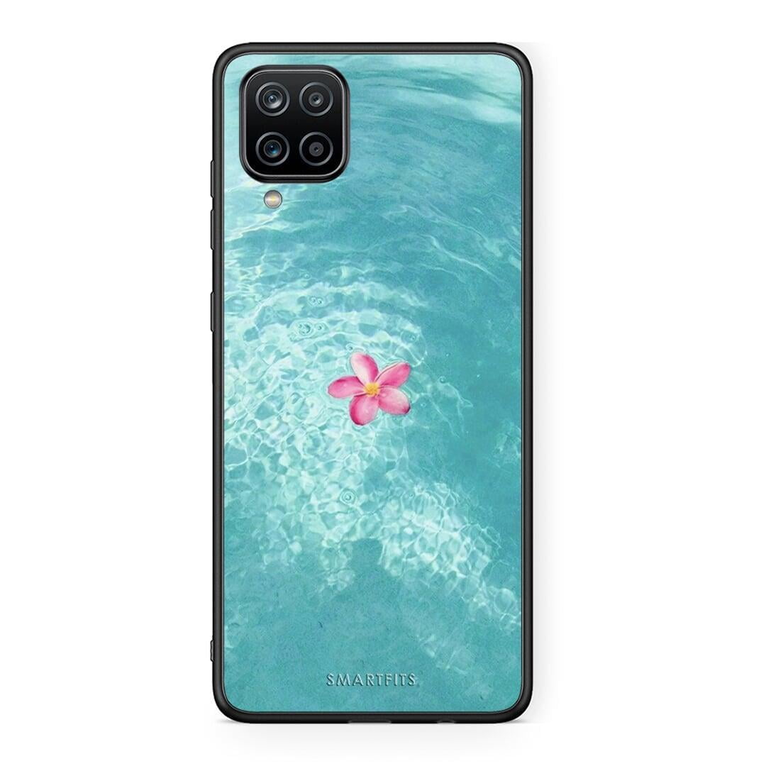Samsung A12 Water Flower Θήκη από τη Smartfits με σχέδιο στο πίσω μέρος και μαύρο περίβλημα | Smartphone case with colorful back and black bezels by Smartfits