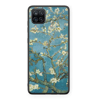 Thumbnail for Samsung A12 White Blossoms θήκη από τη Smartfits με σχέδιο στο πίσω μέρος και μαύρο περίβλημα | Smartphone case with colorful back and black bezels by Smartfits
