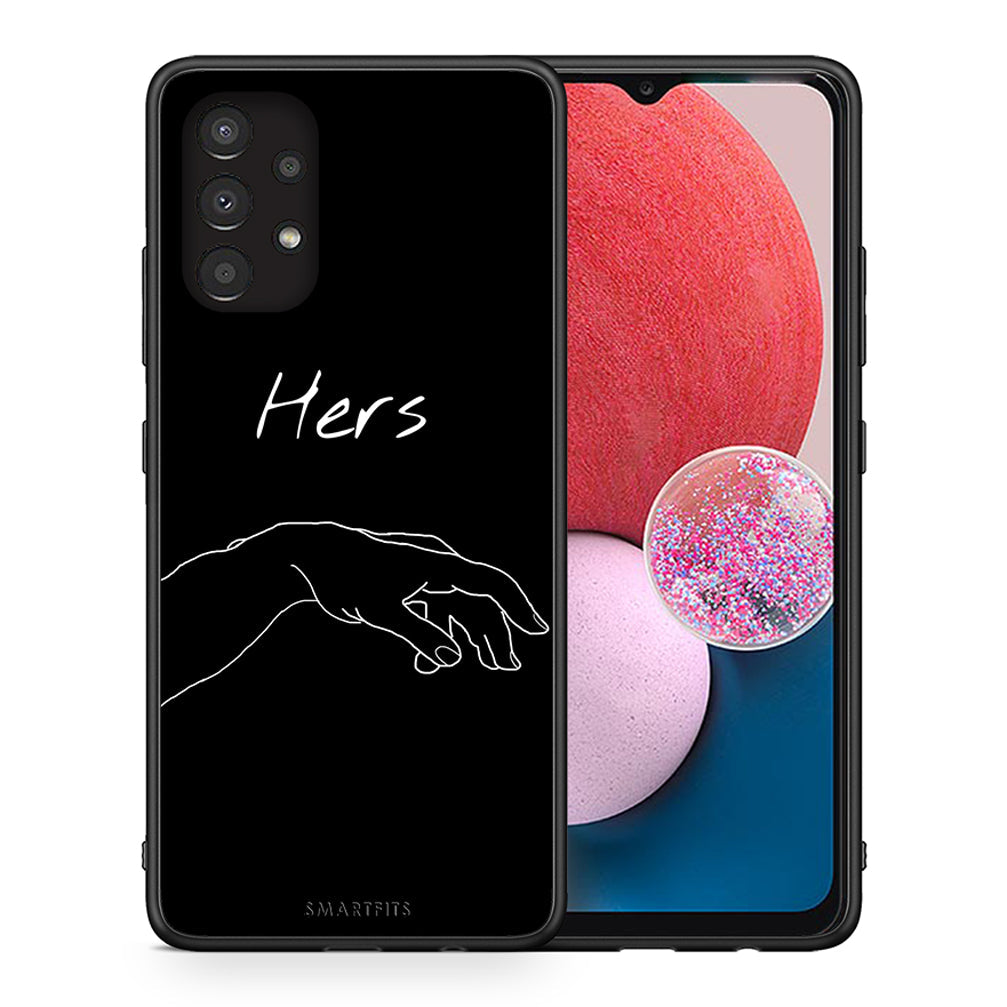 Θήκη Αγίου Βαλεντίνου Samsung A13 4G Aeshetic Love 1 από τη Smartfits με σχέδιο στο πίσω μέρος και μαύρο περίβλημα | Samsung A13 4G Aeshetic Love 1 case with colorful back and black bezels