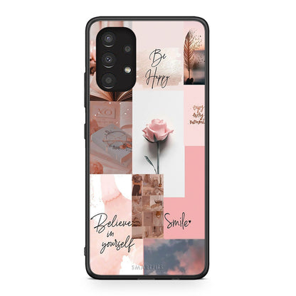 Samsung A13 4G Aesthetic Collage θήκη από τη Smartfits με σχέδιο στο πίσω μέρος και μαύρο περίβλημα | Smartphone case with colorful back and black bezels by Smartfits