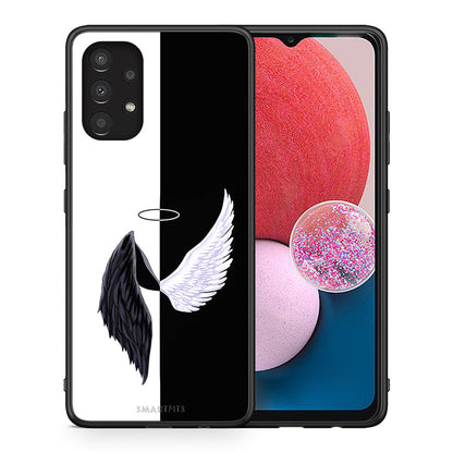 Θήκη Samsung A13 4G Angels Demons από τη Smartfits με σχέδιο στο πίσω μέρος και μαύρο περίβλημα | Samsung A13 4G Angels Demons case with colorful back and black bezels