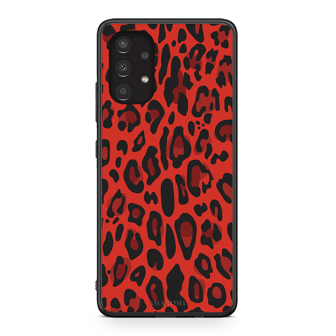 4 - Samsung A13 4G Red Leopard Animal case, cover, bumper
