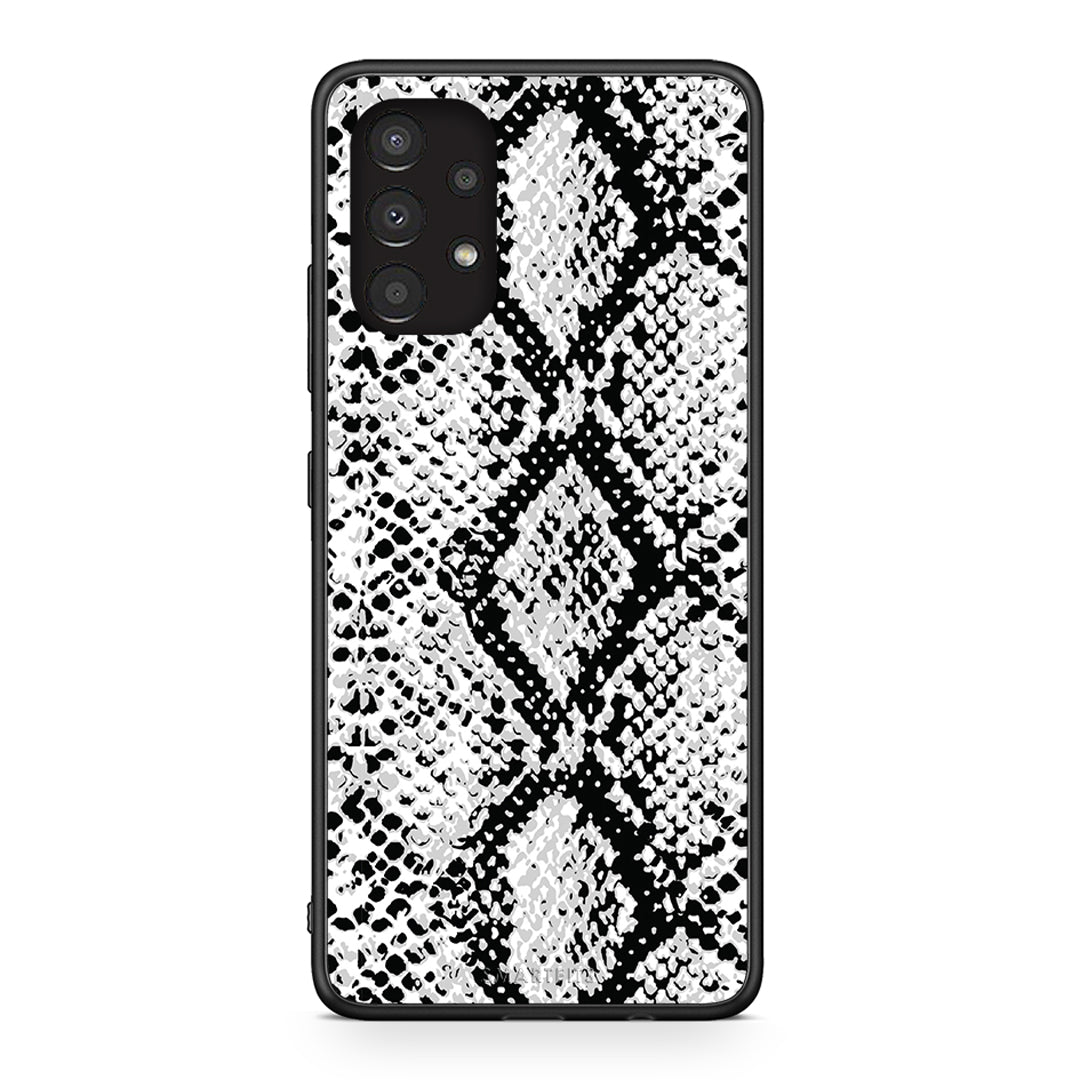 24 - Samsung A13 4G White Snake Animal case, cover, bumper