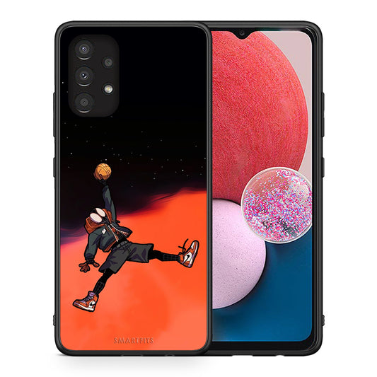Θήκη Samsung A13 4G Basketball Hero από τη Smartfits με σχέδιο στο πίσω μέρος και μαύρο περίβλημα | Samsung A13 4G Basketball Hero case with colorful back and black bezels