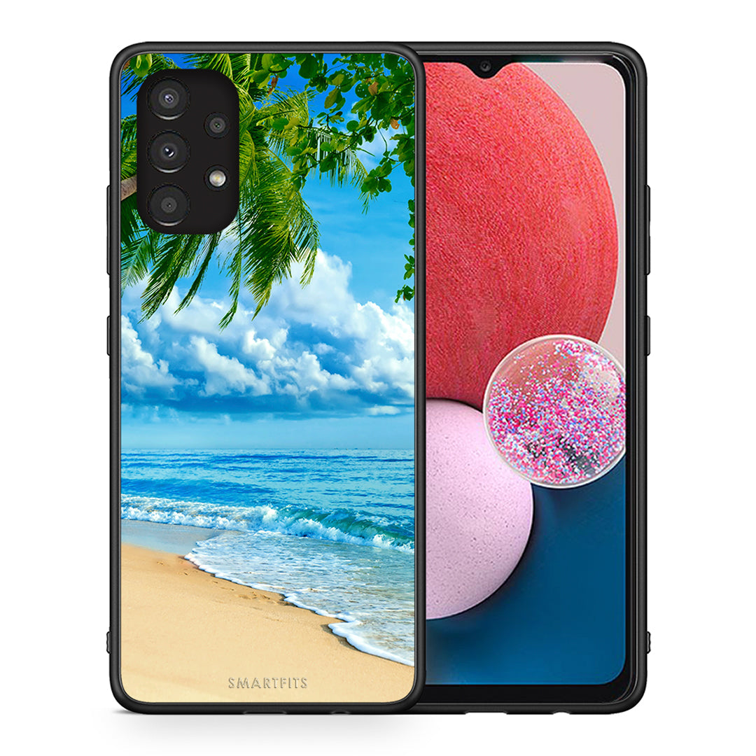 Θήκη Samsung A13 4G Beautiful Beach από τη Smartfits με σχέδιο στο πίσω μέρος και μαύρο περίβλημα | Samsung A13 4G Beautiful Beach case with colorful back and black bezels