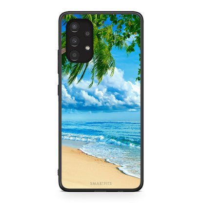 Samsung A13 4G Beautiful Beach θήκη από τη Smartfits με σχέδιο στο πίσω μέρος και μαύρο περίβλημα | Smartphone case with colorful back and black bezels by Smartfits