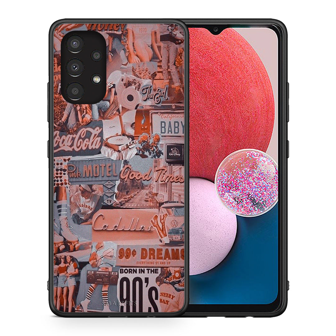 Θήκη Samsung A13 4G Born In 90s από τη Smartfits με σχέδιο στο πίσω μέρος και μαύρο περίβλημα | Samsung A13 4G Born In 90s case with colorful back and black bezels