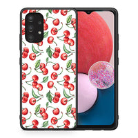 Thumbnail for Θήκη Samsung A13 4G Cherry Summer από τη Smartfits με σχέδιο στο πίσω μέρος και μαύρο περίβλημα | Samsung A13 4G Cherry Summer case with colorful back and black bezels