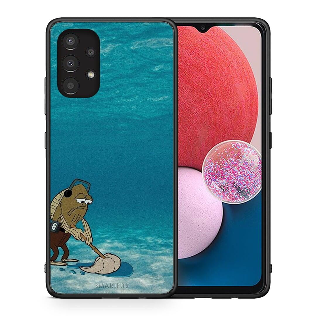 Θήκη Samsung A13 4G Clean The Ocean από τη Smartfits με σχέδιο στο πίσω μέρος και μαύρο περίβλημα | Samsung A13 4G Clean The Ocean case with colorful back and black bezels