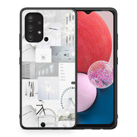 Thumbnail for Θήκη Αγίου Βαλεντίνου Samsung A13 4G Collage Make Me Wonder από τη Smartfits με σχέδιο στο πίσω μέρος και μαύρο περίβλημα | Samsung A13 4G Collage Make Me Wonder case with colorful back and black bezels