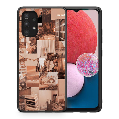 Θήκη Αγίου Βαλεντίνου Samsung A13 4G Collage You Can από τη Smartfits με σχέδιο στο πίσω μέρος και μαύρο περίβλημα | Samsung A13 4G Collage You Can case with colorful back and black bezels