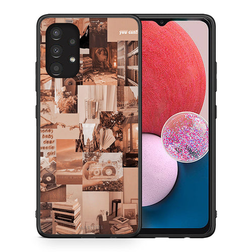 Θήκη Αγίου Βαλεντίνου Samsung A13 4G Collage You Can από τη Smartfits με σχέδιο στο πίσω μέρος και μαύρο περίβλημα | Samsung A13 4G Collage You Can case with colorful back and black bezels