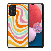 Thumbnail for Θήκη Samsung A13 4G Colourful Waves από τη Smartfits με σχέδιο στο πίσω μέρος και μαύρο περίβλημα | Samsung A13 4G Colourful Waves case with colorful back and black bezels