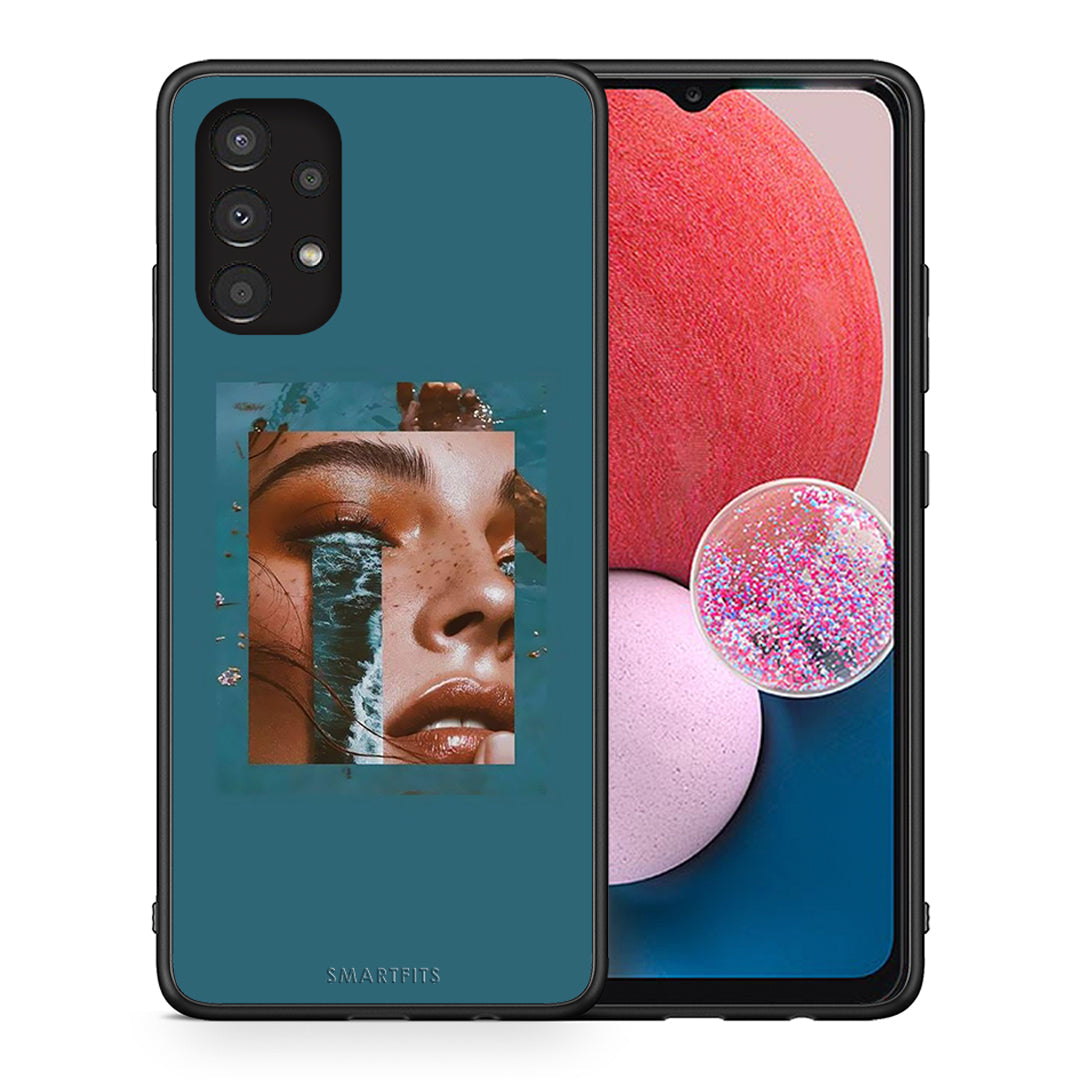 Θήκη Samsung A13 4G Cry An Ocean από τη Smartfits με σχέδιο στο πίσω μέρος και μαύρο περίβλημα | Samsung A13 4G Cry An Ocean case with colorful back and black bezels