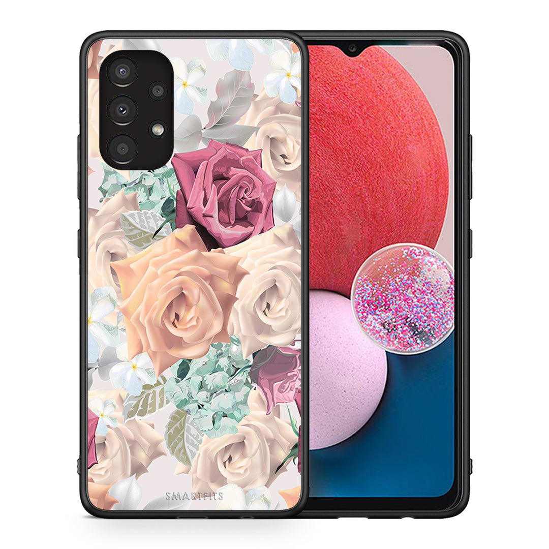Θήκη Samsung A13 4G Bouquet Floral από τη Smartfits με σχέδιο στο πίσω μέρος και μαύρο περίβλημα | Samsung A13 4G Bouquet Floral case with colorful back and black bezels