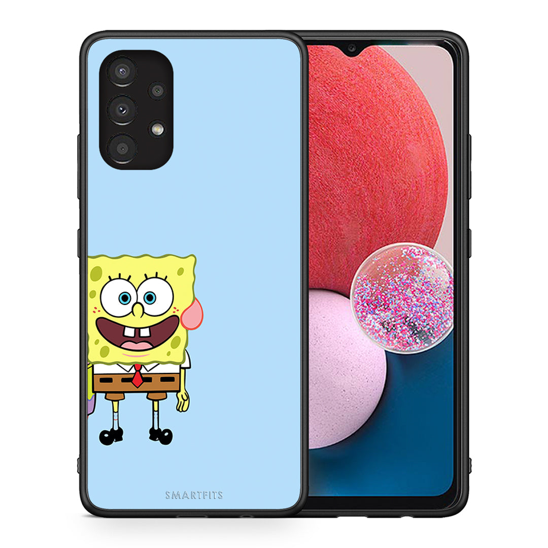 Θήκη Samsung A13 4G Friends Bob από τη Smartfits με σχέδιο στο πίσω μέρος και μαύρο περίβλημα | Samsung A13 4G Friends Bob case with colorful back and black bezels