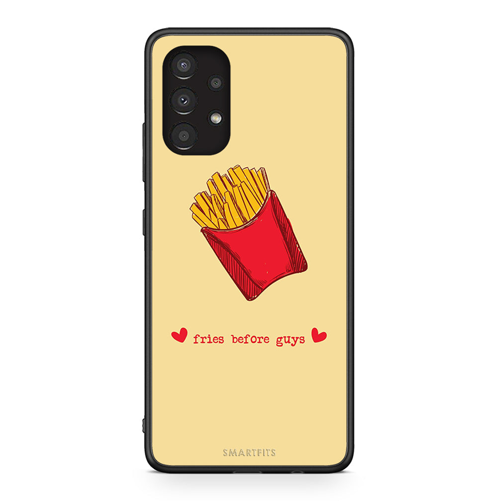 Samsung A13 4G Fries Before Guys Θήκη Αγίου Βαλεντίνου από τη Smartfits με σχέδιο στο πίσω μέρος και μαύρο περίβλημα | Smartphone case with colorful back and black bezels by Smartfits