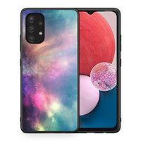 Thumbnail for Θήκη Samsung A13 4G Rainbow Galaxy από τη Smartfits με σχέδιο στο πίσω μέρος και μαύρο περίβλημα | Samsung A13 4G Rainbow Galaxy case with colorful back and black bezels