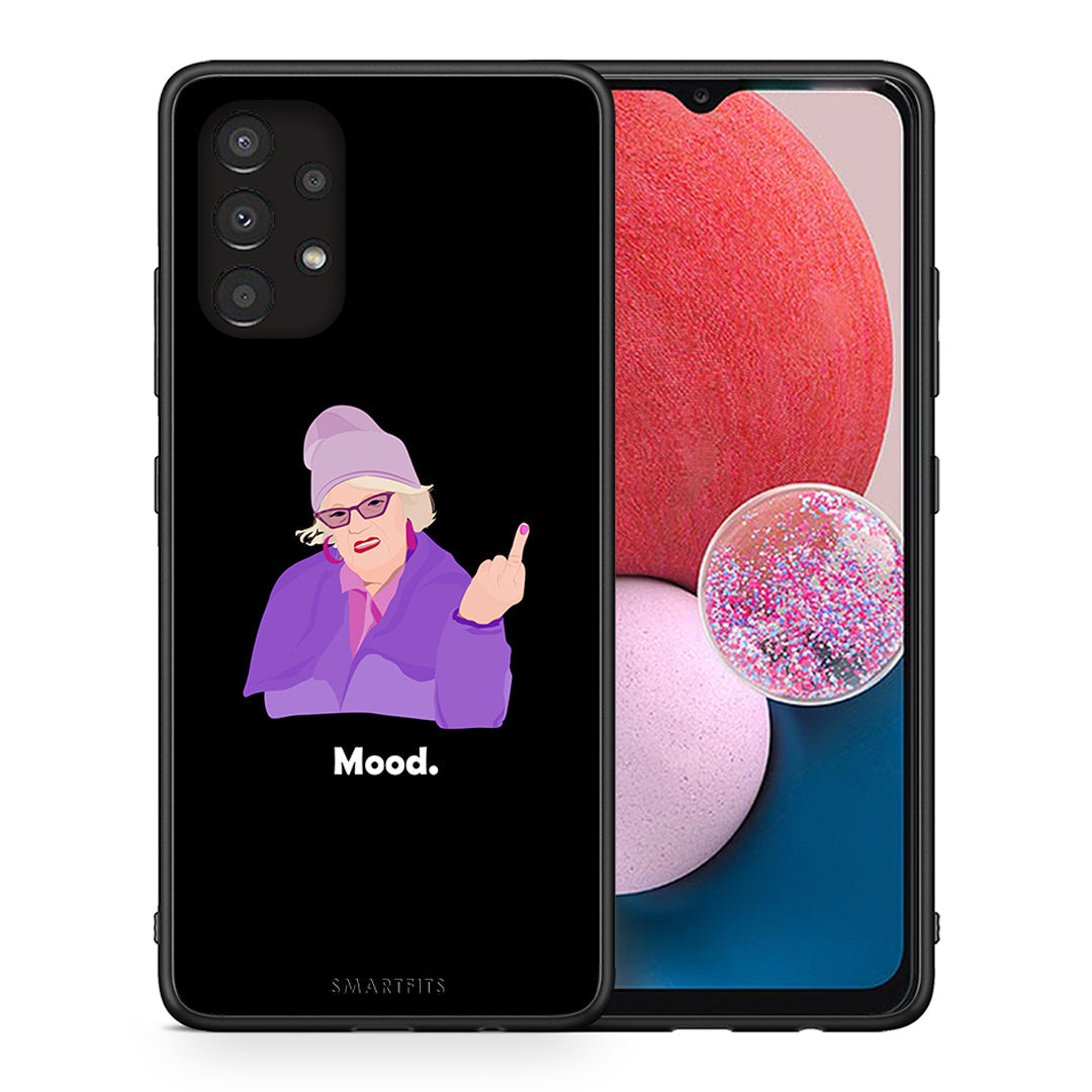 Θήκη Samsung A13 4G Grandma Mood Black από τη Smartfits με σχέδιο στο πίσω μέρος και μαύρο περίβλημα | Samsung A13 4G Grandma Mood Black case with colorful back and black bezels
