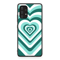 Thumbnail for Samsung A13 4G Green Hearts θήκη από τη Smartfits με σχέδιο στο πίσω μέρος και μαύρο περίβλημα | Smartphone case with colorful back and black bezels by Smartfits