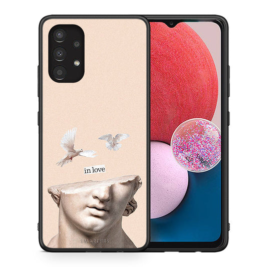 Θήκη Samsung A13 4G In Love από τη Smartfits με σχέδιο στο πίσω μέρος και μαύρο περίβλημα | Samsung A13 4G In Love case with colorful back and black bezels