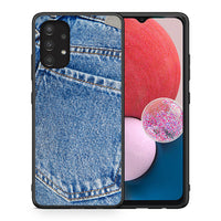 Thumbnail for Θήκη Samsung A13 4G Jeans Pocket από τη Smartfits με σχέδιο στο πίσω μέρος και μαύρο περίβλημα | Samsung A13 4G Jeans Pocket case with colorful back and black bezels