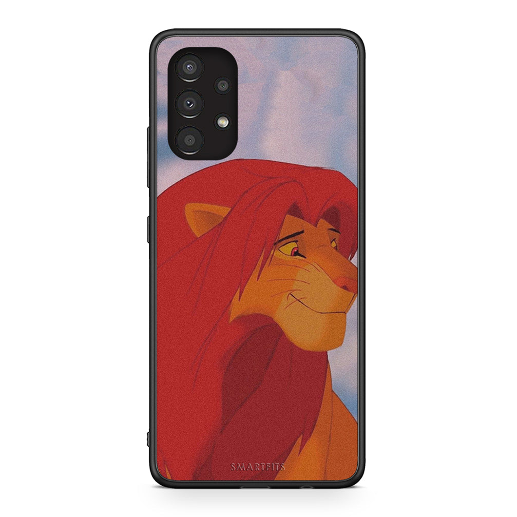 Samsung A13 4G Lion Love 1 Θήκη Αγίου Βαλεντίνου από τη Smartfits με σχέδιο στο πίσω μέρος και μαύρο περίβλημα | Smartphone case with colorful back and black bezels by Smartfits