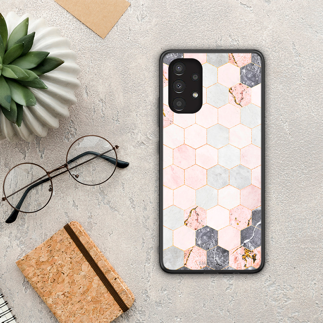 Marble Hexagon Pink - Samsung Galaxy A13 4G θήκη