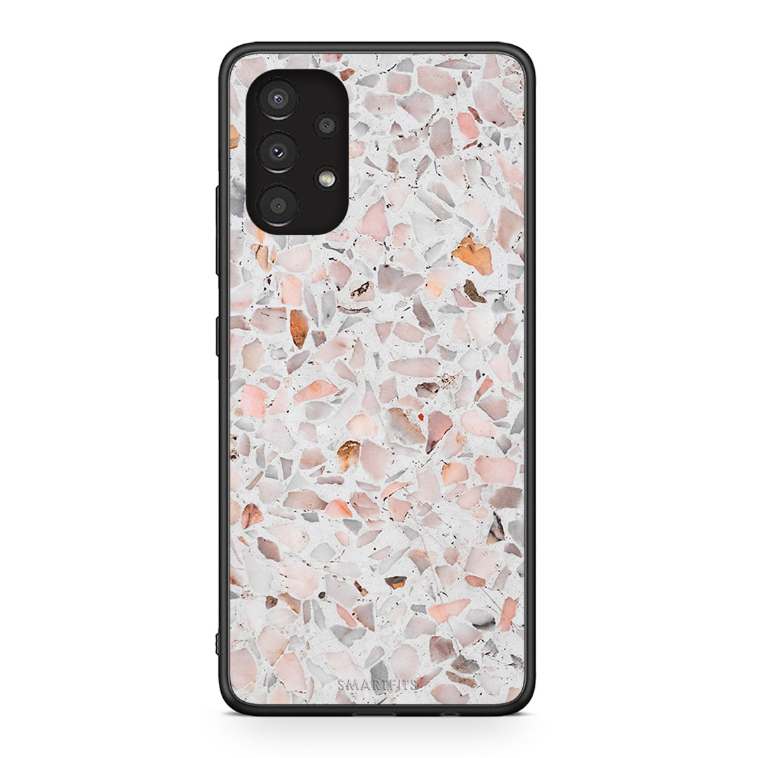 Samsung A13 4G Marble Terrazzo θήκη από τη Smartfits με σχέδιο στο πίσω μέρος και μαύρο περίβλημα | Smartphone case with colorful back and black bezels by Smartfits