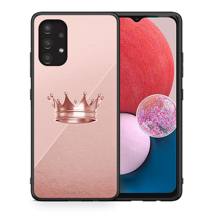 Θήκη Samsung A13 4G Crown Minimal από τη Smartfits με σχέδιο στο πίσω μέρος και μαύρο περίβλημα | Samsung A13 4G Crown Minimal case with colorful back and black bezels