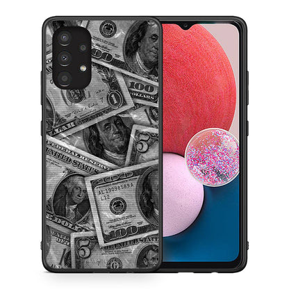 Θήκη Samsung A13 4G Money Dollars από τη Smartfits με σχέδιο στο πίσω μέρος και μαύρο περίβλημα | Samsung A13 4G Money Dollars case with colorful back and black bezels