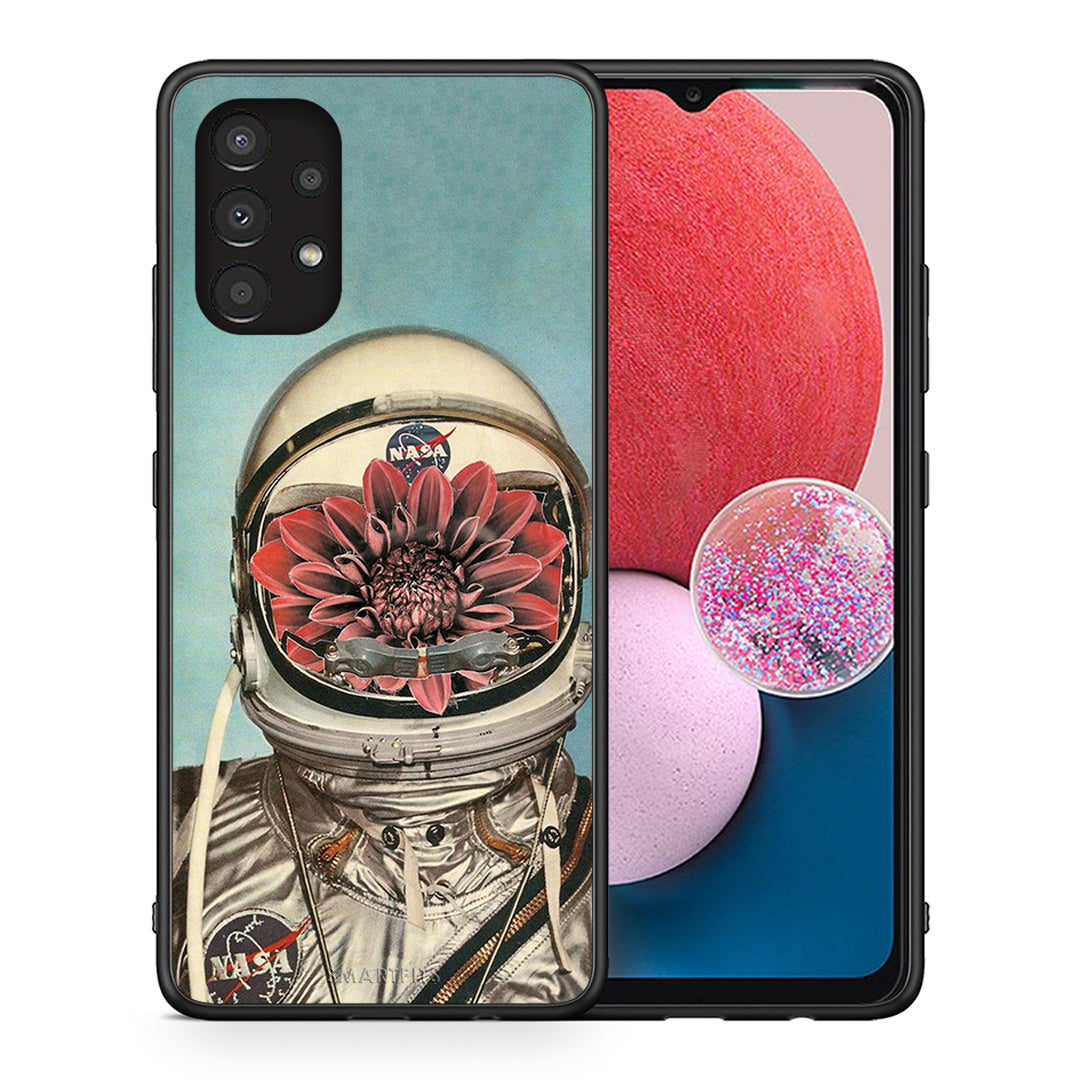 Θήκη Samsung A13 4G Nasa Bloom από τη Smartfits με σχέδιο στο πίσω μέρος και μαύρο περίβλημα | Samsung A13 4G Nasa Bloom case with colorful back and black bezels