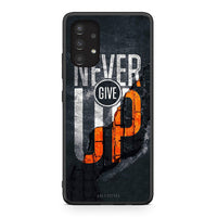 Thumbnail for Samsung A13 4G Never Give Up Θήκη Αγίου Βαλεντίνου από τη Smartfits με σχέδιο στο πίσω μέρος και μαύρο περίβλημα | Smartphone case with colorful back and black bezels by Smartfits
