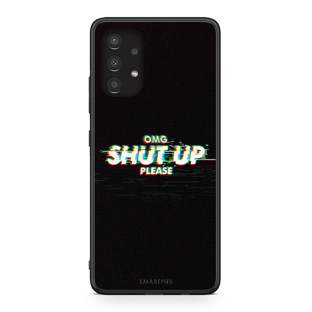 Samsung A13 4G OMG ShutUp θήκη από τη Smartfits με σχέδιο στο πίσω μέρος και μαύρο περίβλημα | Smartphone case with colorful back and black bezels by Smartfits
