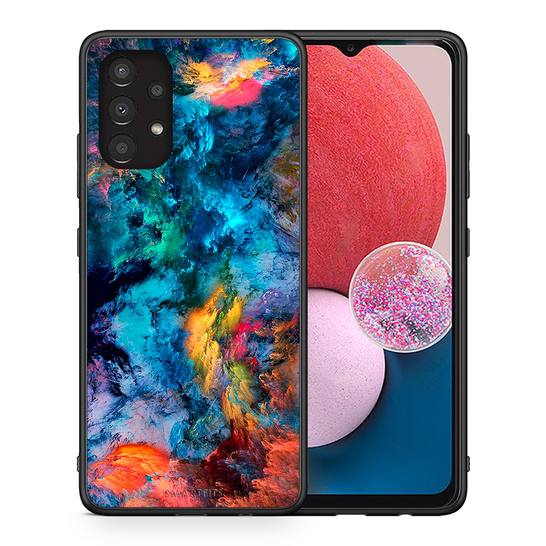 Θήκη Samsung A13 4G Crayola Paint από τη Smartfits με σχέδιο στο πίσω μέρος και μαύρο περίβλημα | Samsung A13 4G Crayola Paint case with colorful back and black bezels