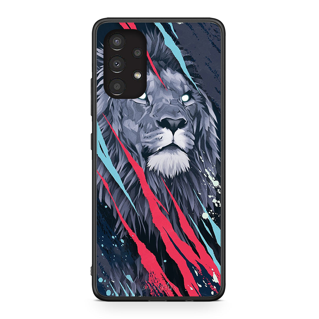 4 - Samsung A13 4G Lion Designer PopArt case, cover, bumper