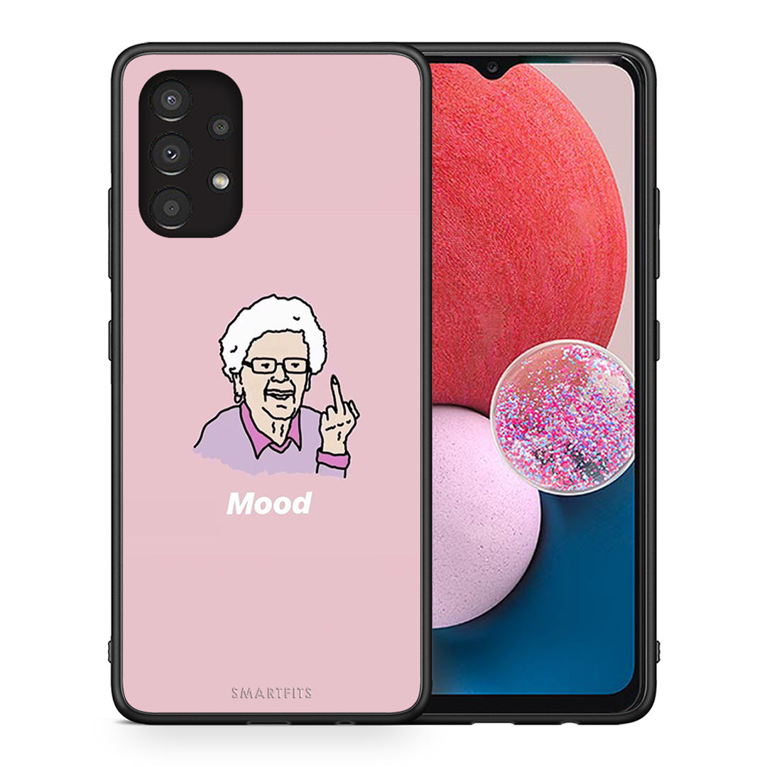 Θήκη Samsung A13 4G Mood PopArt από τη Smartfits με σχέδιο στο πίσω μέρος και μαύρο περίβλημα | Samsung A13 4G Mood PopArt case with colorful back and black bezels