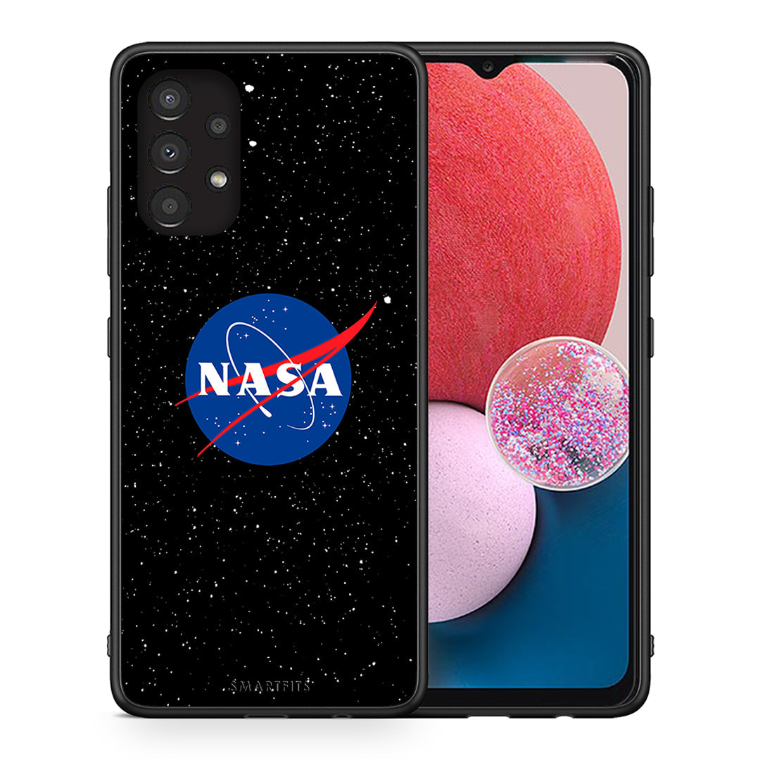 Θήκη Samsung A13 4G NASA PopArt από τη Smartfits με σχέδιο στο πίσω μέρος και μαύρο περίβλημα | Samsung A13 4G NASA PopArt case with colorful back and black bezels
