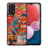Thumbnail for Θήκη Samsung A13 4G PopArt OMG από τη Smartfits με σχέδιο στο πίσω μέρος και μαύρο περίβλημα | Samsung A13 4G PopArt OMG case with colorful back and black bezels