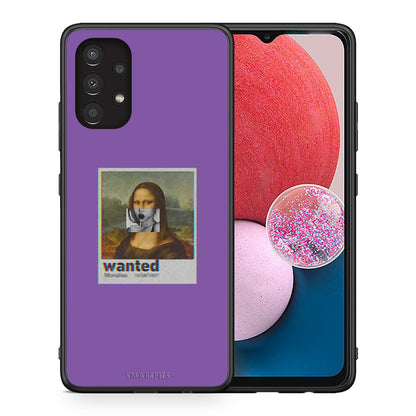 Θήκη Samsung A13 4G Monalisa Popart από τη Smartfits με σχέδιο στο πίσω μέρος και μαύρο περίβλημα | Samsung A13 4G Monalisa Popart case with colorful back and black bezels