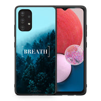 Thumbnail for Θήκη Samsung A13 4G Breath Quote από τη Smartfits με σχέδιο στο πίσω μέρος και μαύρο περίβλημα | Samsung A13 4G Breath Quote case with colorful back and black bezels