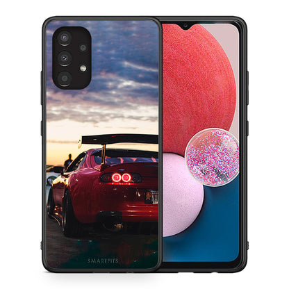 Θήκη Samsung A13 4G Racing Supra από τη Smartfits με σχέδιο στο πίσω μέρος και μαύρο περίβλημα | Samsung A13 4G Racing Supra case with colorful back and black bezels