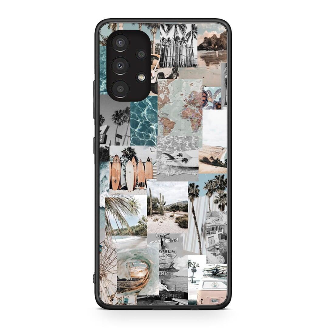 Samsung A13 4G Retro Beach Life Θήκη από τη Smartfits με σχέδιο στο πίσω μέρος και μαύρο περίβλημα | Smartphone case with colorful back and black bezels by Smartfits