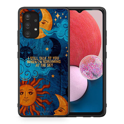 Θήκη Samsung A13 4G Screaming Sky από τη Smartfits με σχέδιο στο πίσω μέρος και μαύρο περίβλημα | Samsung A13 4G Screaming Sky case with colorful back and black bezels