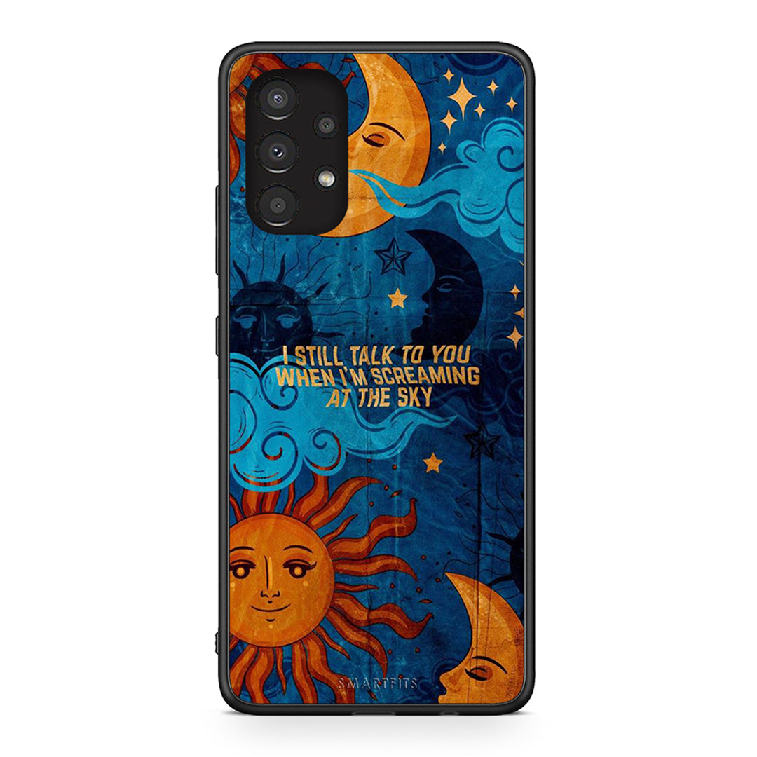 Samsung A13 4G Screaming Sky θήκη από τη Smartfits με σχέδιο στο πίσω μέρος και μαύρο περίβλημα | Smartphone case with colorful back and black bezels by Smartfits