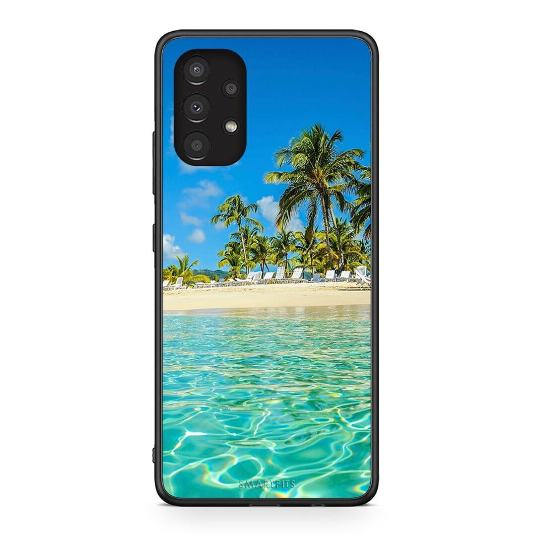 Samsung A13 4G Tropical Vibes Θήκη από τη Smartfits με σχέδιο στο πίσω μέρος και μαύρο περίβλημα | Smartphone case with colorful back and black bezels by Smartfits