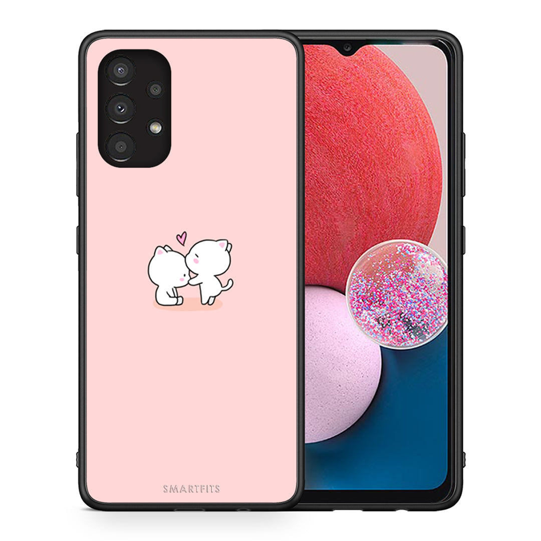 Θήκη Samsung A13 4G Love Valentine από τη Smartfits με σχέδιο στο πίσω μέρος και μαύρο περίβλημα | Samsung A13 4G Love Valentine case with colorful back and black bezels